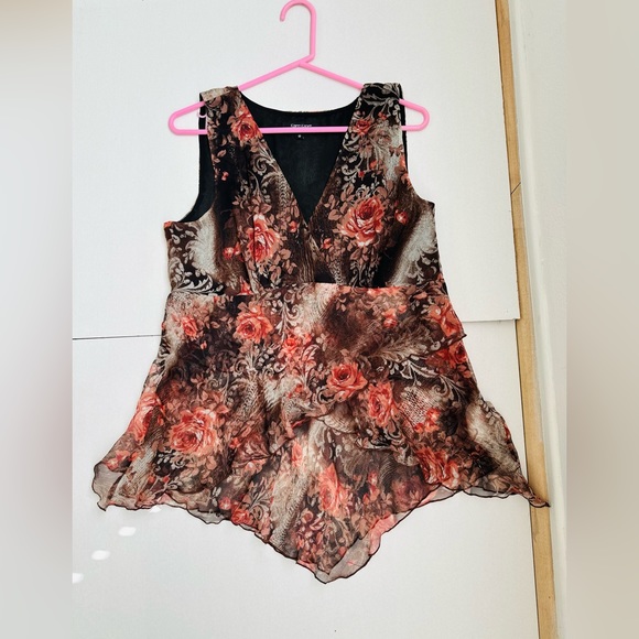 NWOT KarenKane lifestyle 100%silk tank top size 12 - Picture 1 of 8